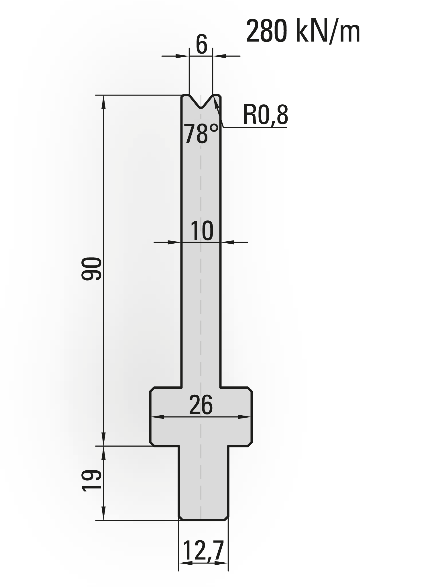 JM - System LVD - 78°/V6/R0.8 Dies  H = 90mm - Jaminnar