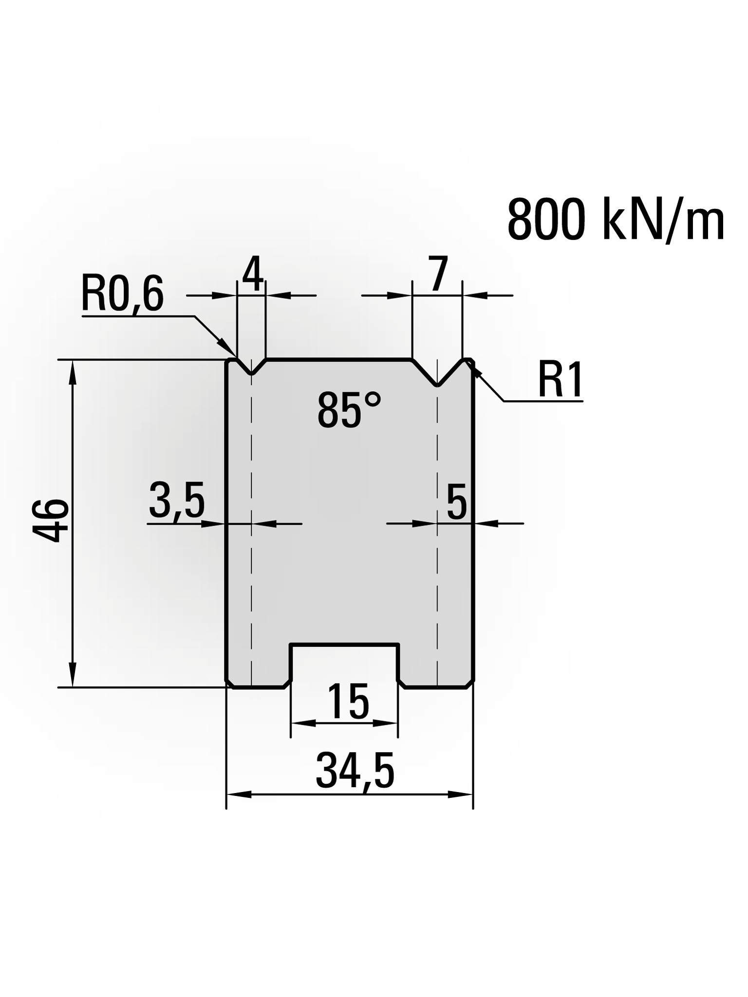 2V press brake dies