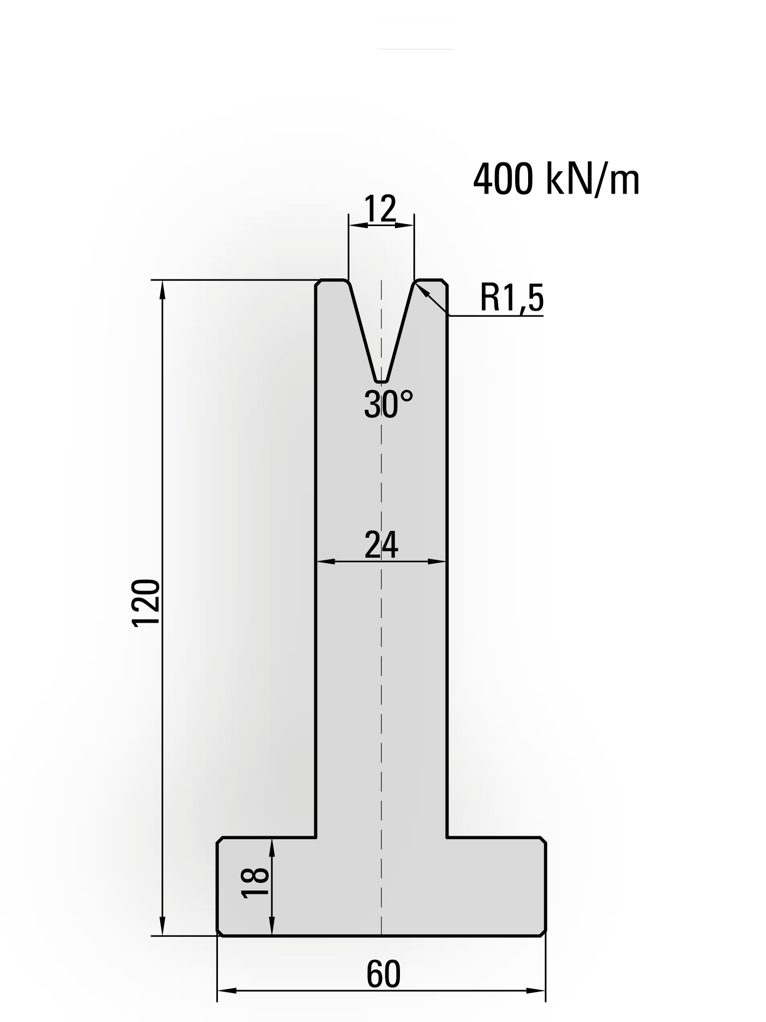 press brake T-V die tools