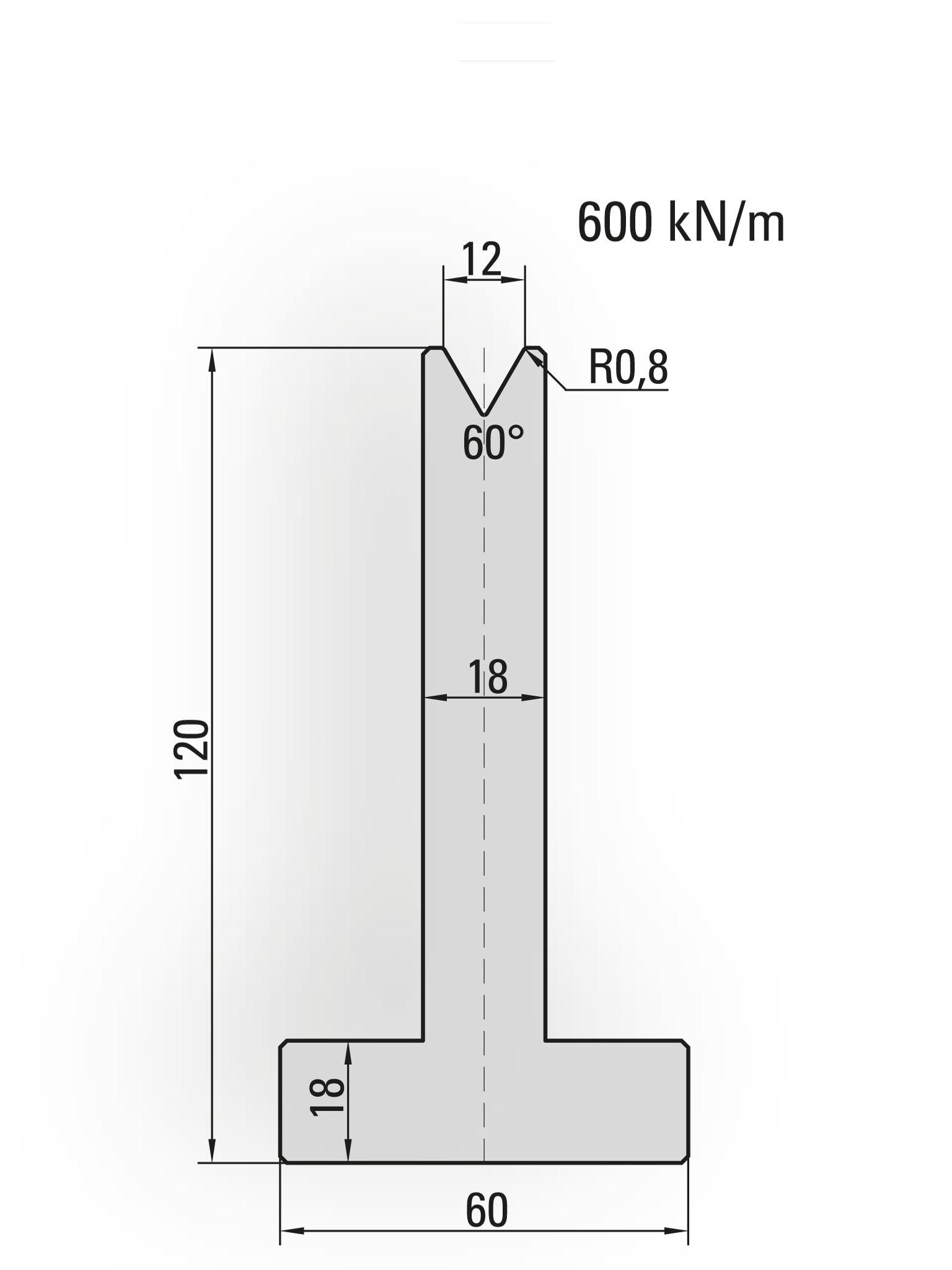 press brake T-V die tools
