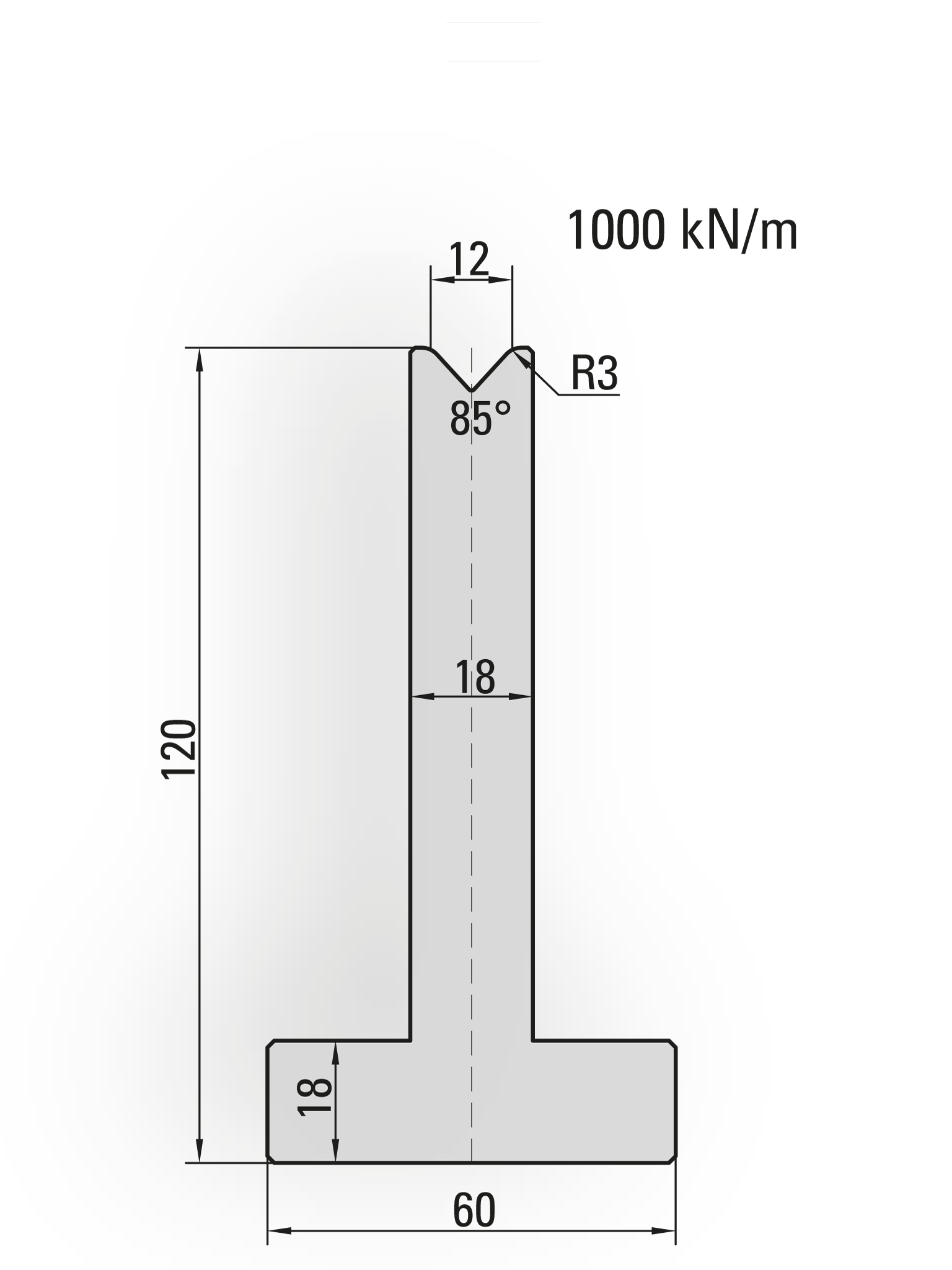 press brake T-V die tools