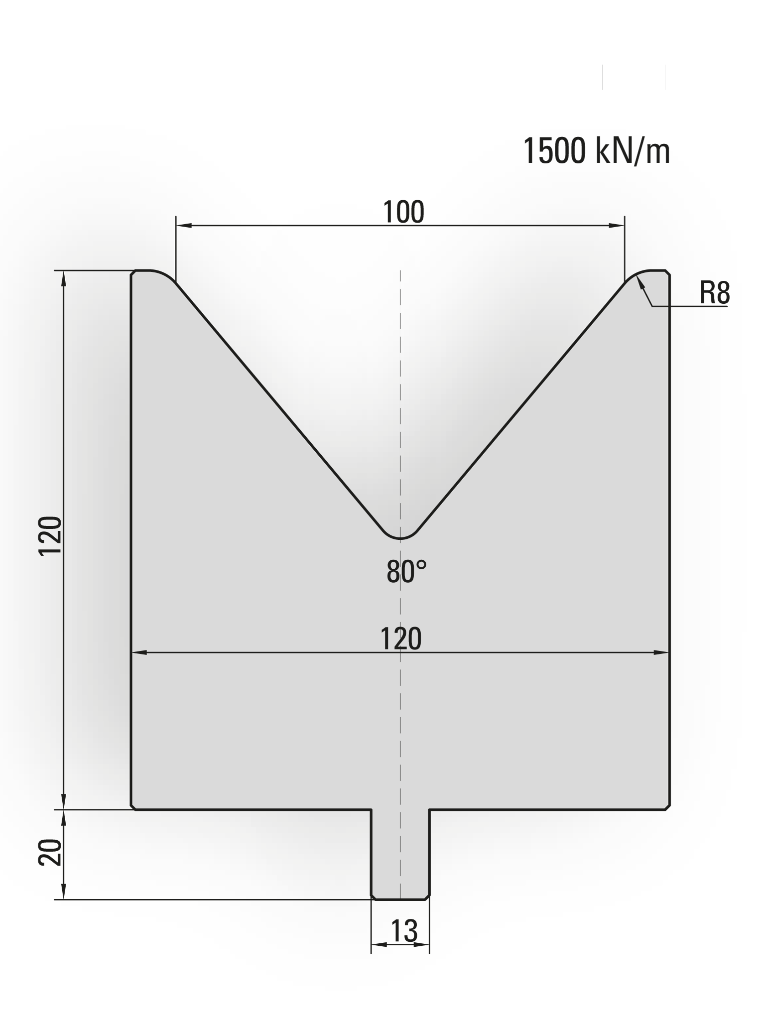 TRUMPF / Wila style press brake  lower dies