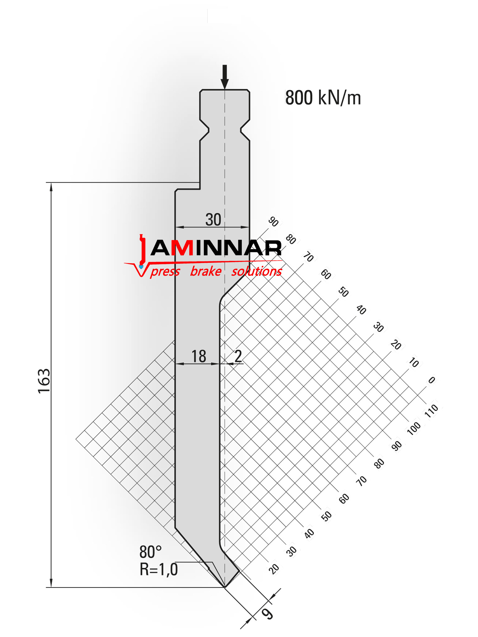 Wila style press brake punch