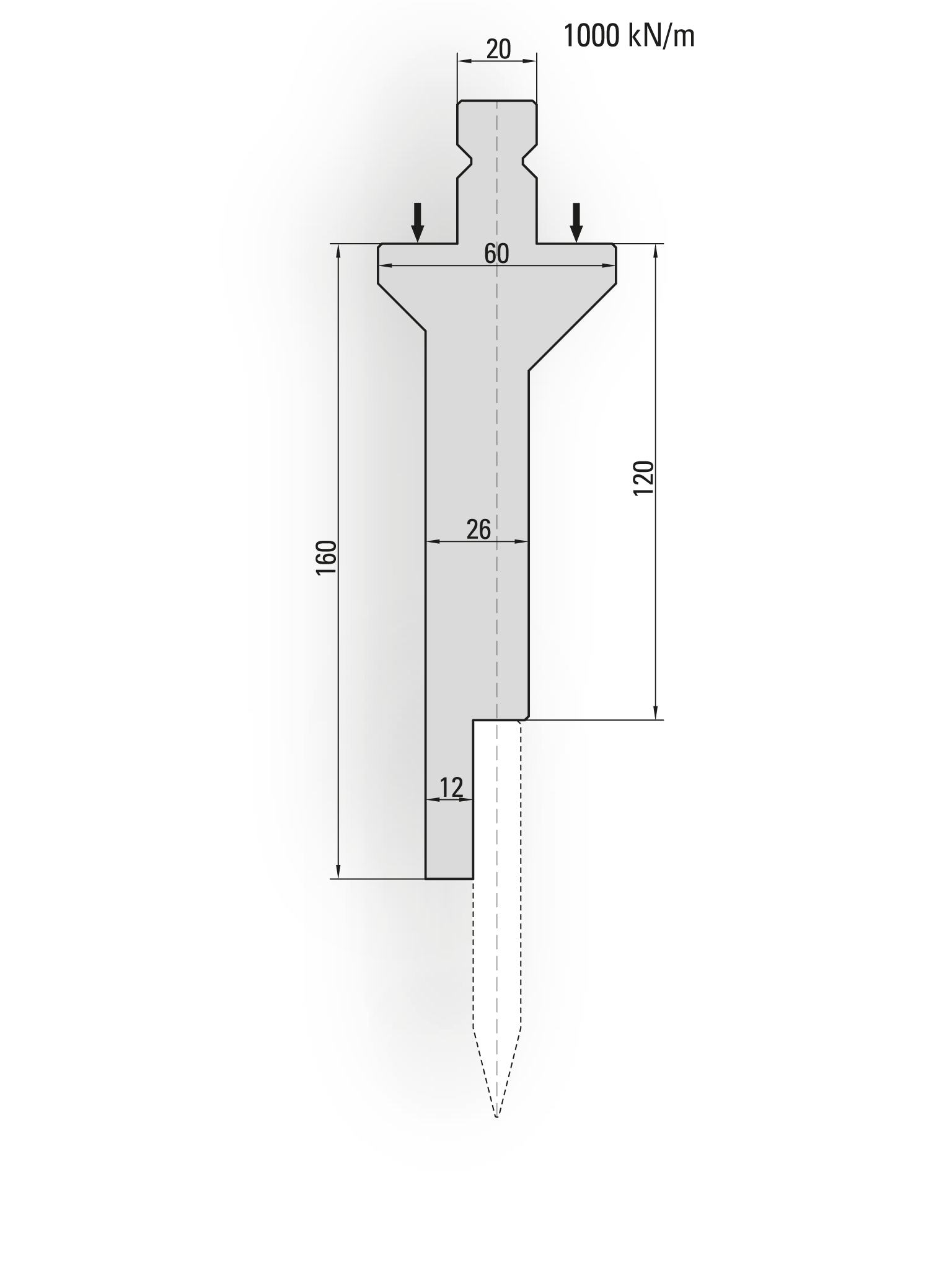 Trumpf style press brake blades holder