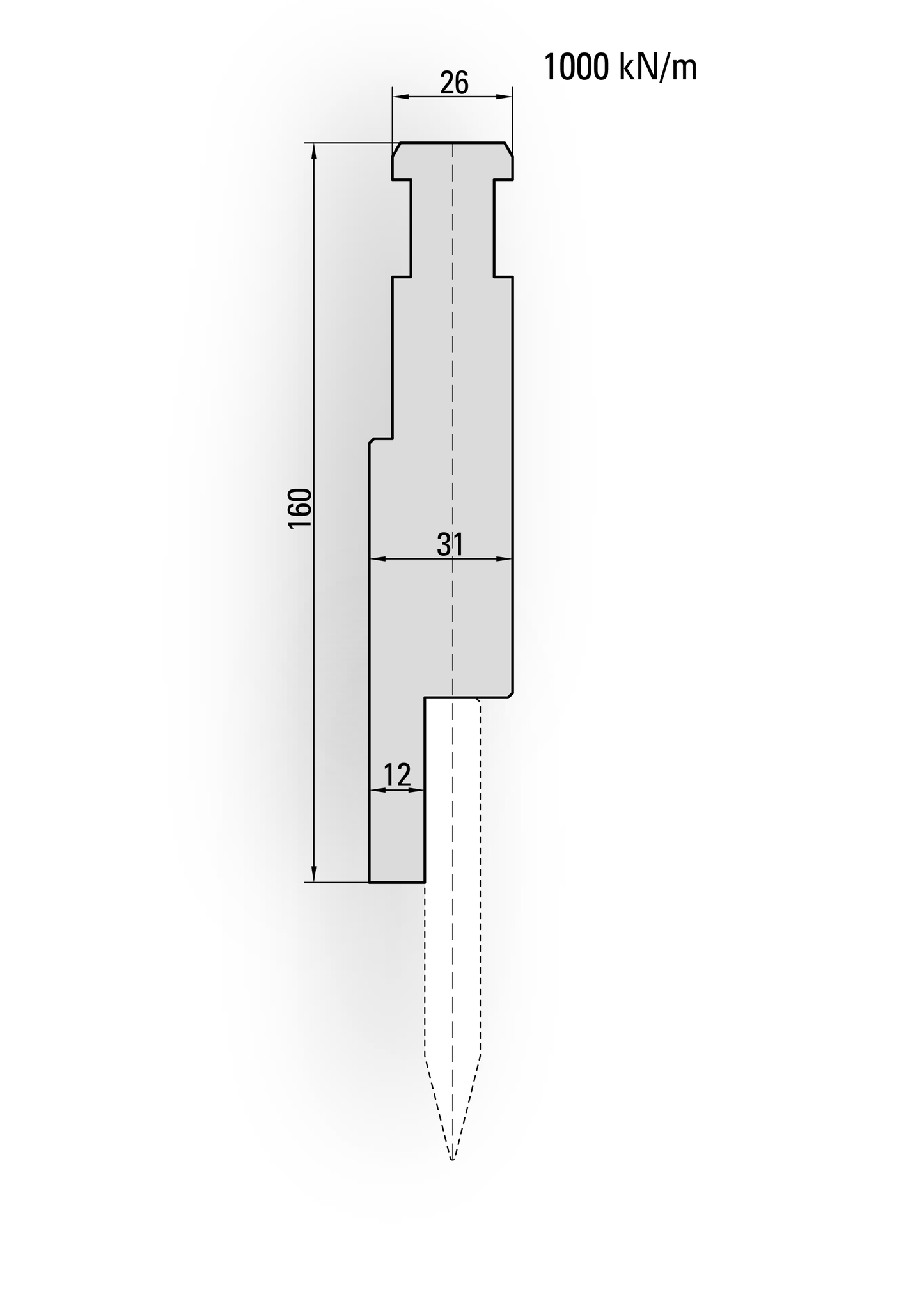 EHT style press brake blades holder